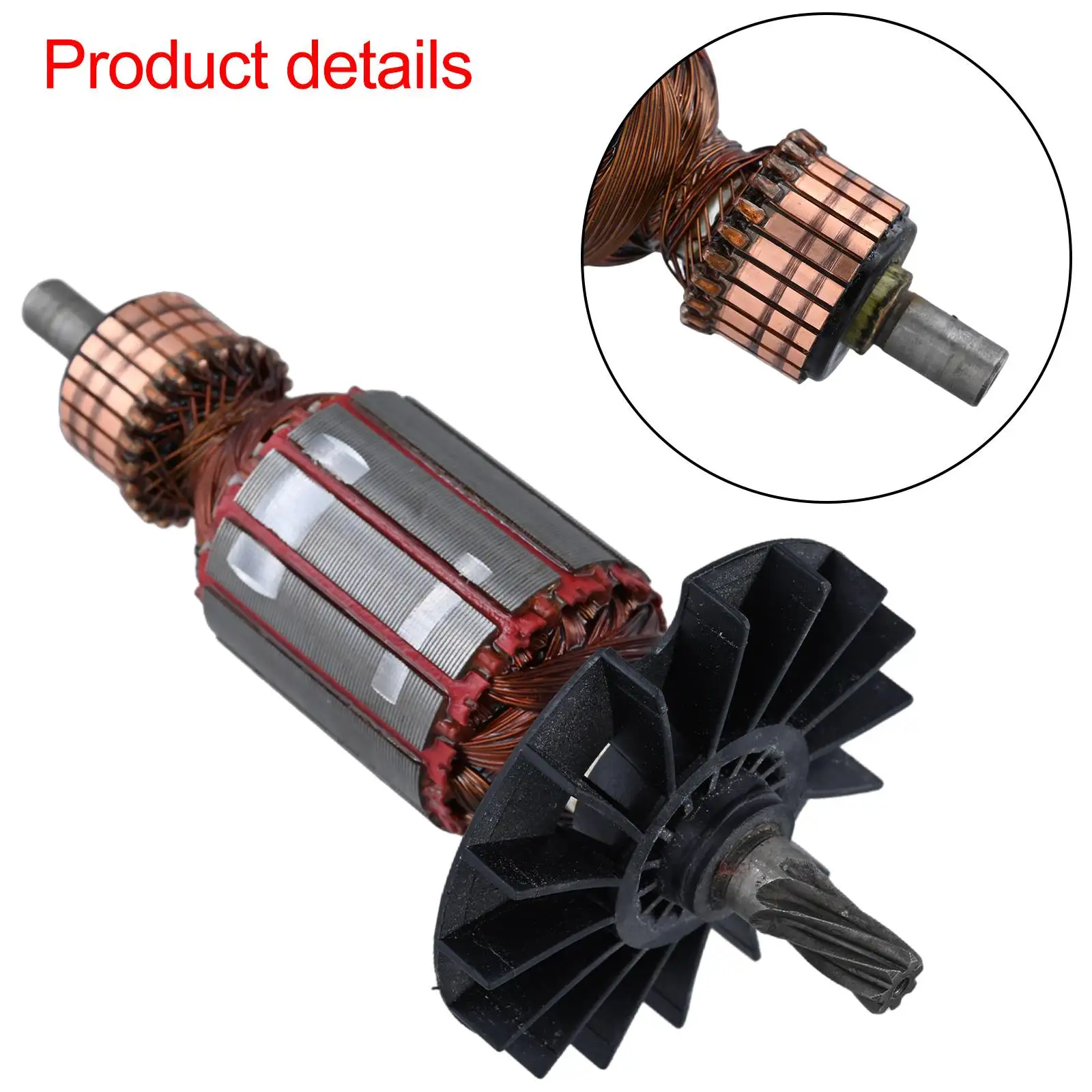 For GBH2-28D Rotor Anchor 7 Teeth Metal Armature For 2-28 DFV Rotary Hammer Electric Drill Replacement Part