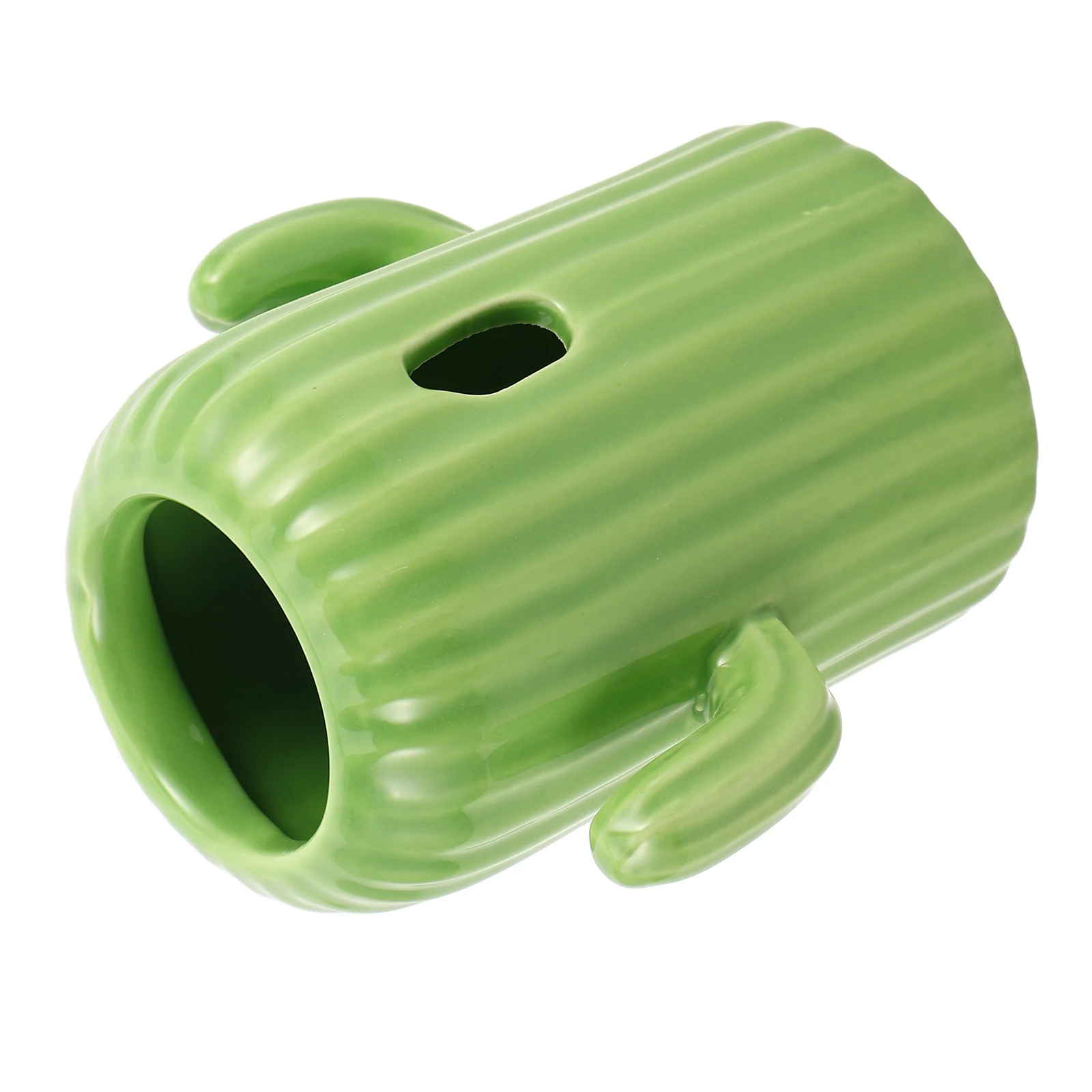 

Ceramic Hamster Water Bottle Holder Cactus Shaped Dispenser Stand Durable Pet Drinking Rack Compatible with All BreedsPet