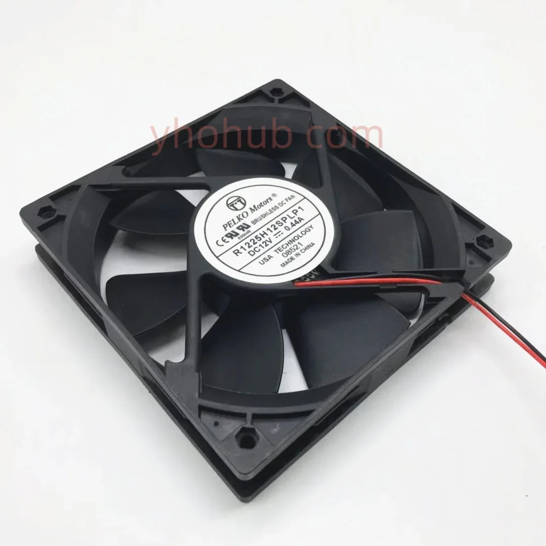 PELKO R1225H12SPLP1 DC 12V 0.44A 120x120x25mm 2-Wire Server Square Fan