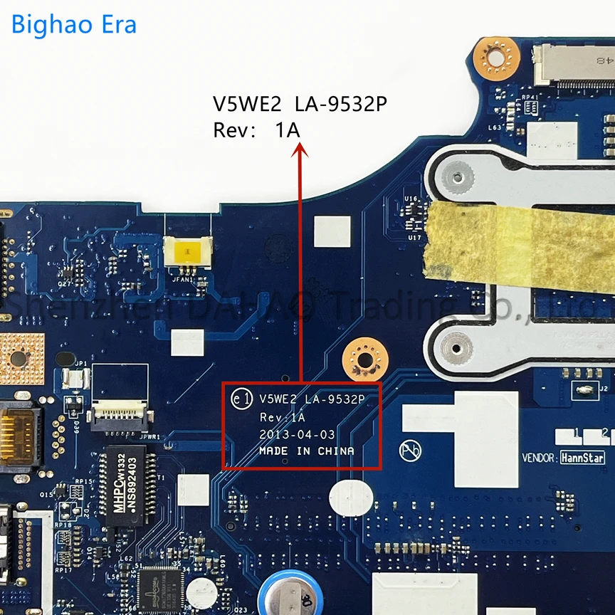 V5WE2 LA-9532P For Acer Aspire E1-532 E1-532P Laptop Motherboard With Intel i3 i5 i7 CPU DDR3L NBMFM11008 NB.MFM11.00E 100% New