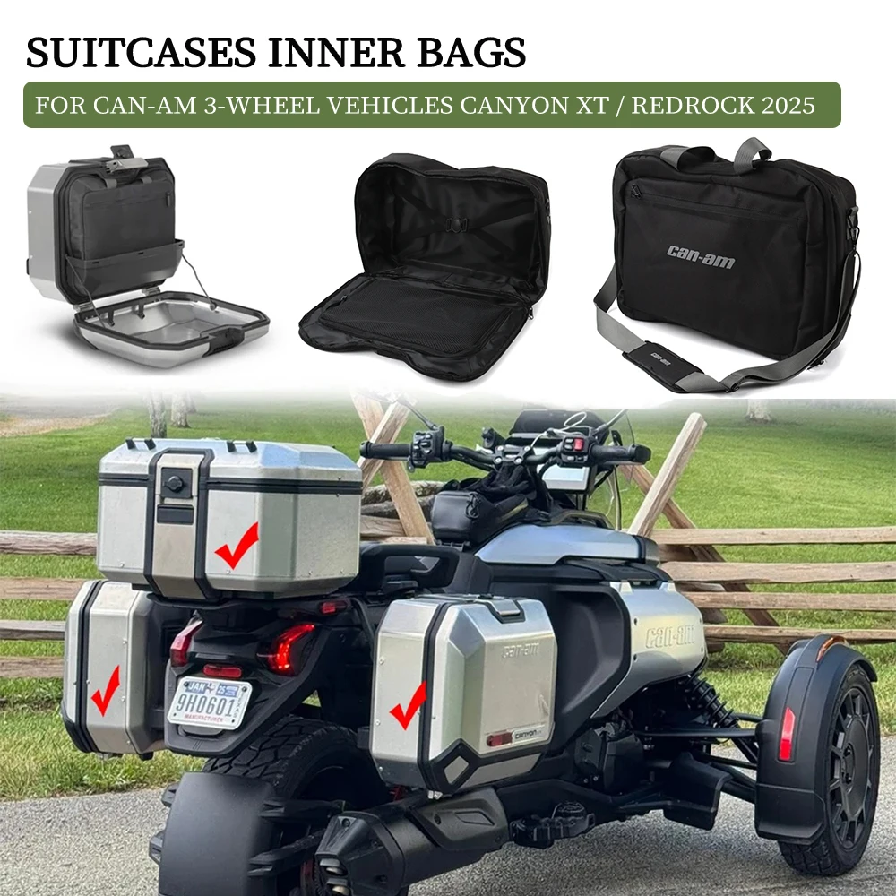 FitFOR Can-Am 3-wheel vehicles Canyon XT/REDROCK 2025 Suitcases Inner Bags Toolbox Tail Box Saddlebag New Motorcycle Accessories