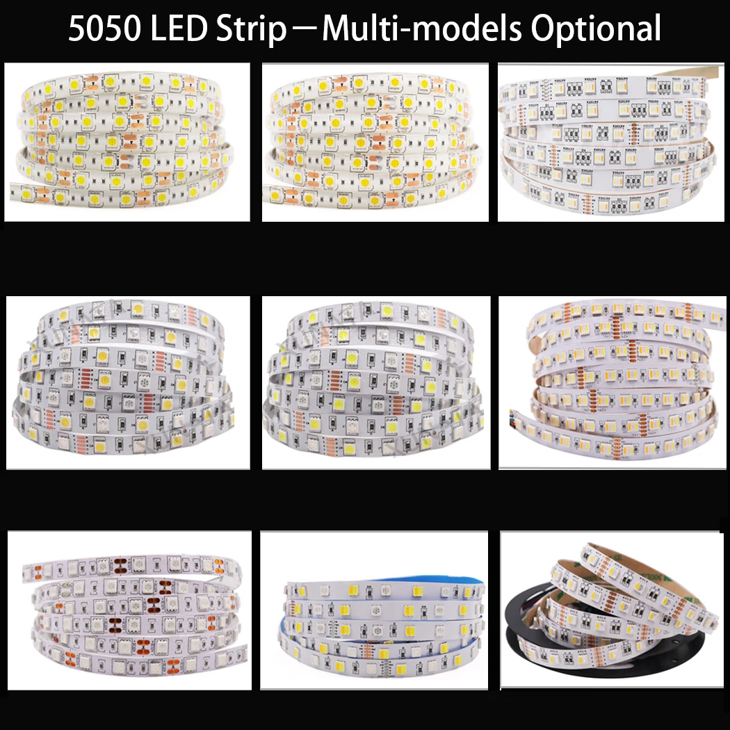 LED Strip Light DC12V 24V 5050 Waterproof RGB CCT RGBW RGBWW White Warm White LED Tape Lights 30 60 96LEDs 5M/Roll Ribbon Lights