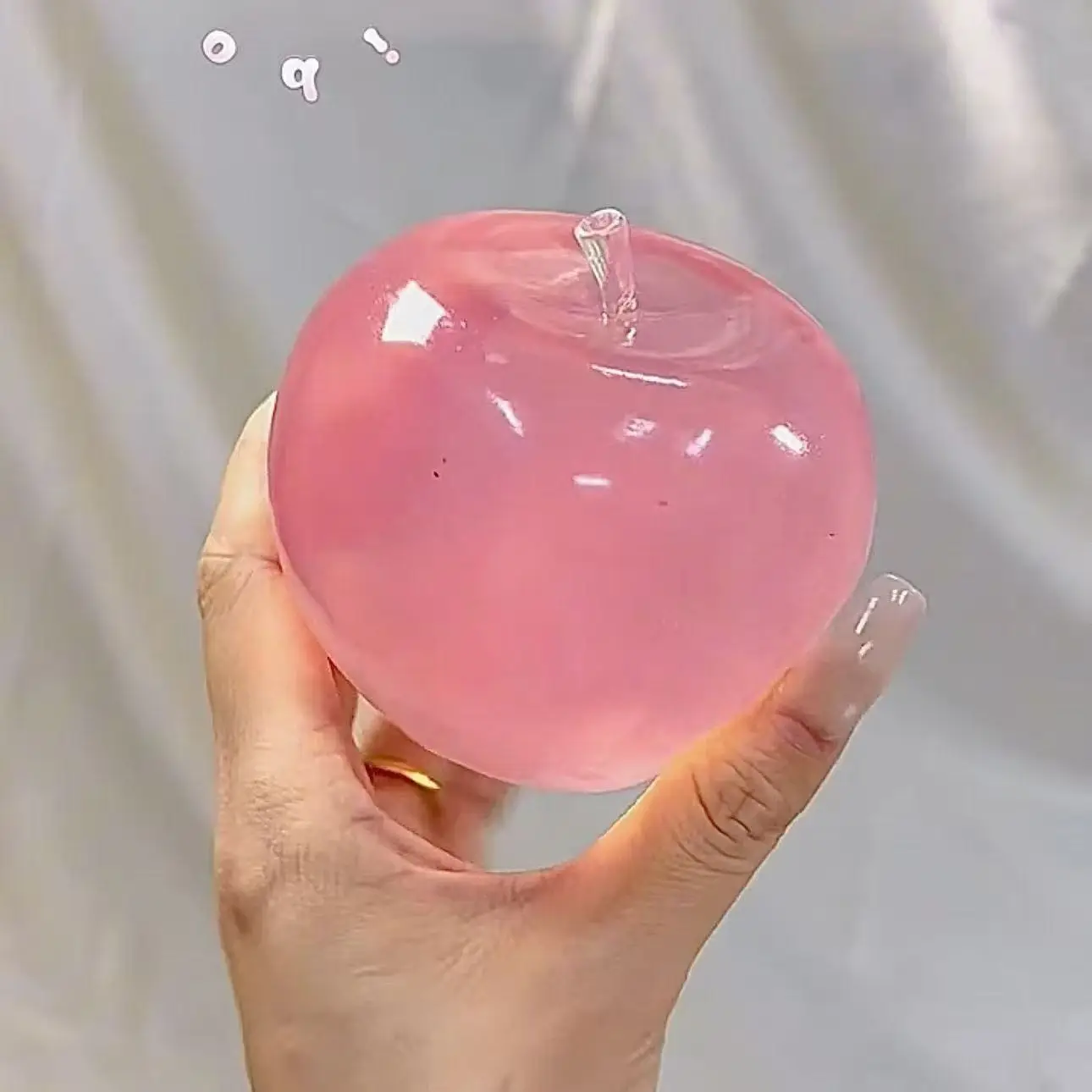 Brinquedo antiestresse de apertar em forma de maçã verde em pó, de recuperação lenta, com sabor de maçã maltose, alivia a pressão e a ansiedade.