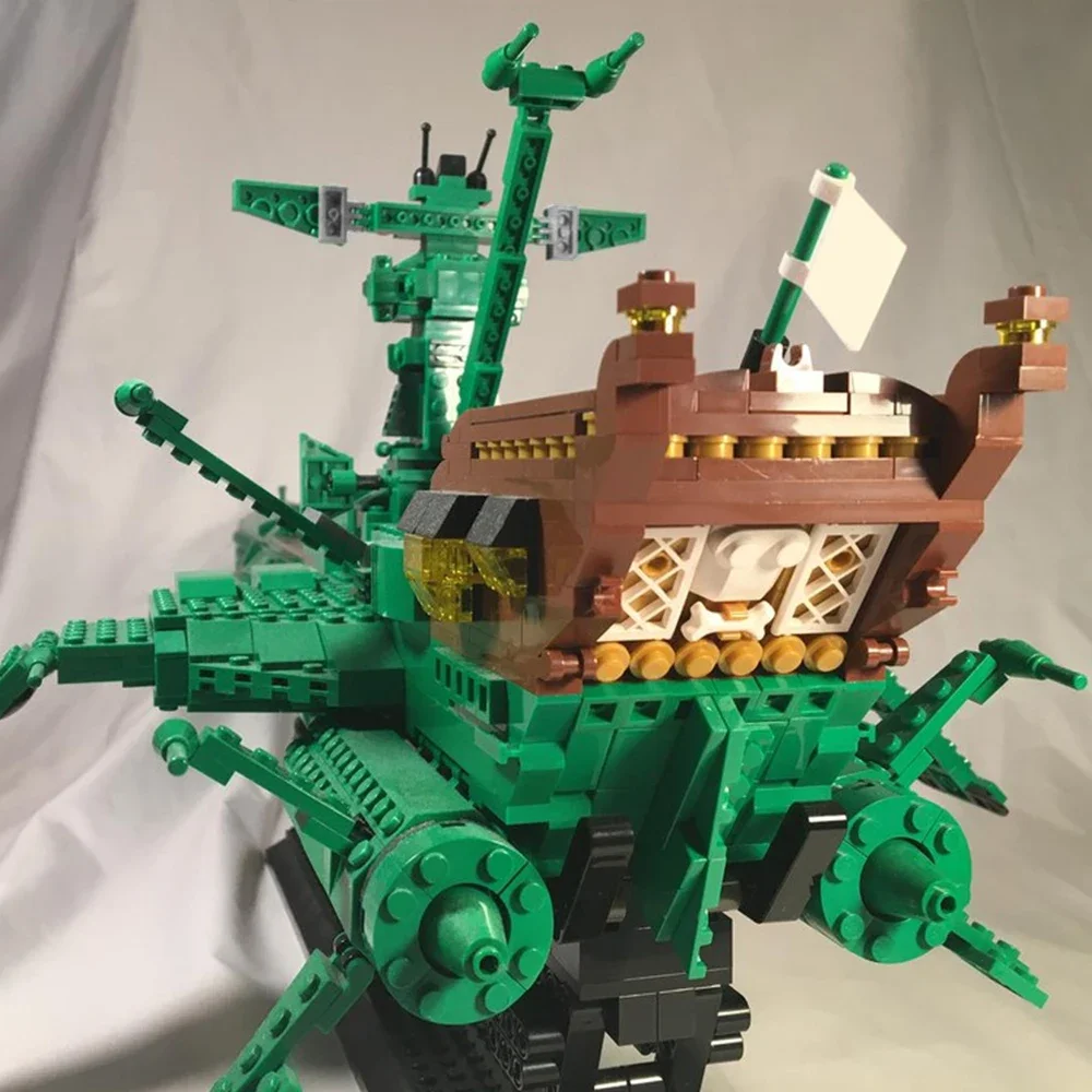 BuildMOC Capitani Harlock Building Blocks Modello Atlantis Crocieri di classe Atlantas Mattoni Assemblati Contenitore di Trasporto Giocattolo Regalo per bambini