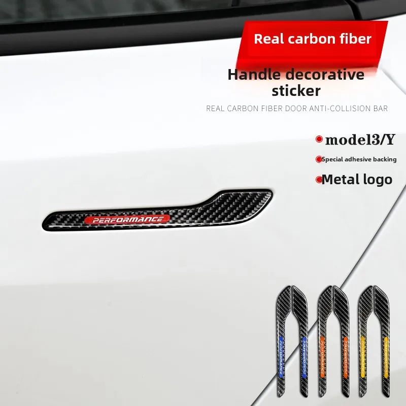 

Suitable for Tesla Model Y/3 door handle sticker carbon fiber scratch-proof decoration