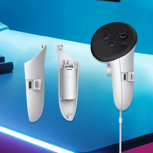 Imagen 2 del producto Paquete de Baterías para Controlador VR, Agarraderas Recargables para Controlador Derecho e Izquierdo para Auriculares VR Meta Quest 3S/3