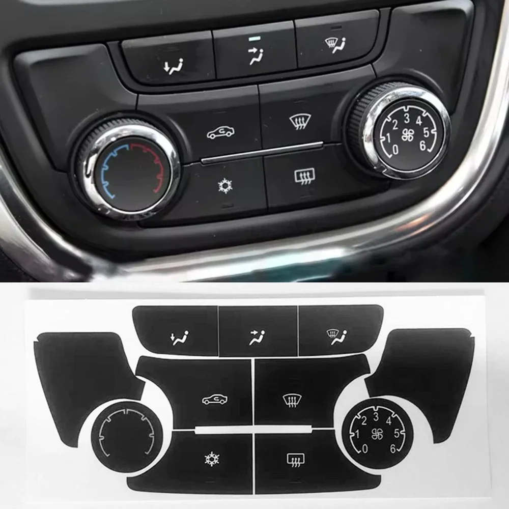 100X150MM Car AC Button Repair Stickers for Opel/Vauxhall Mokka for Buick Encore Verano 2012~2017 AC Climate Control Switch