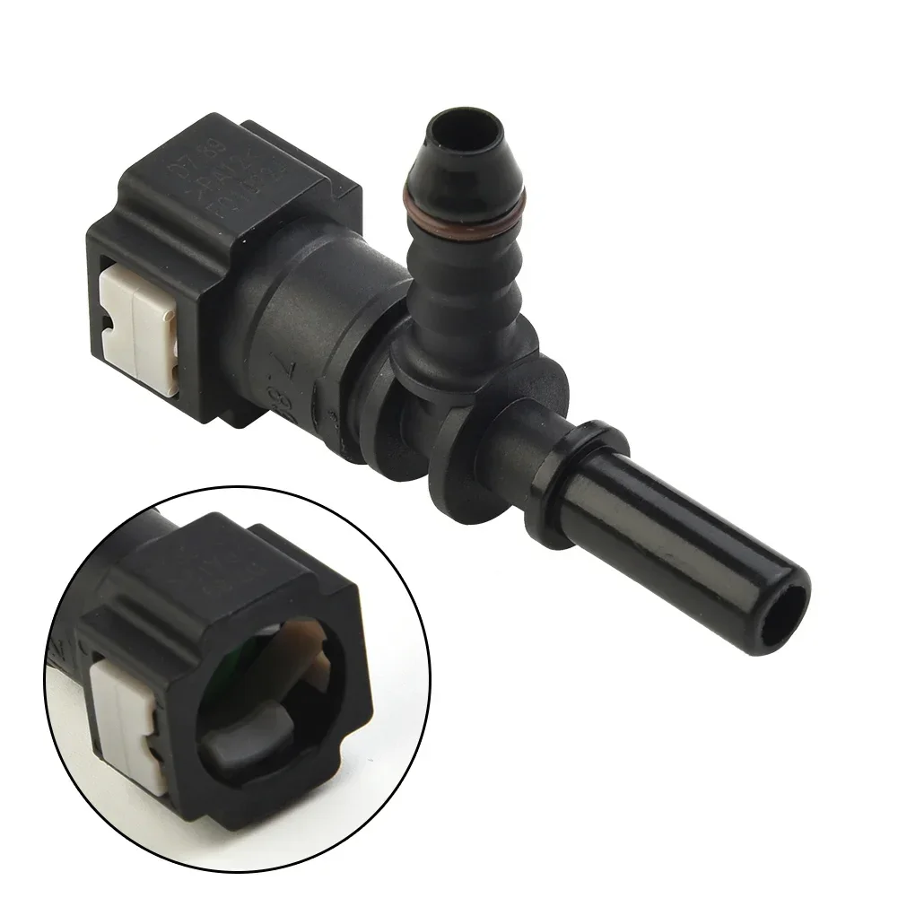 High Quality New Tightness Convenient Release Connector 7.89mm Black Car Female Fuel Line Nylon Quick Tee Fitting