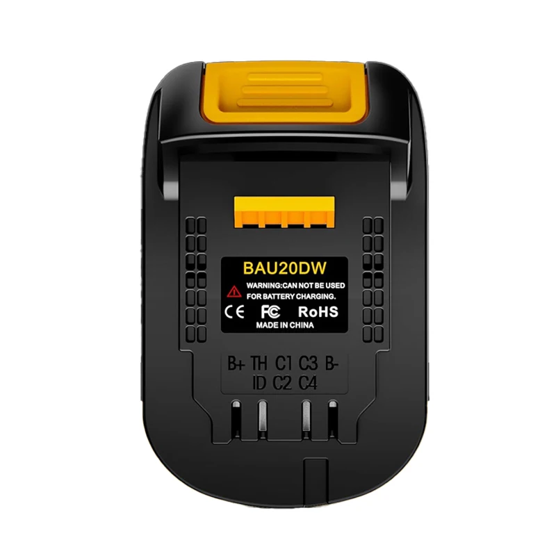 

ALASICKA BAU20DW Battery Adapter Converter for Bauer 20V Hyper Max Lithium Batteries Convert To for Dewalt 20V Power Tools Use