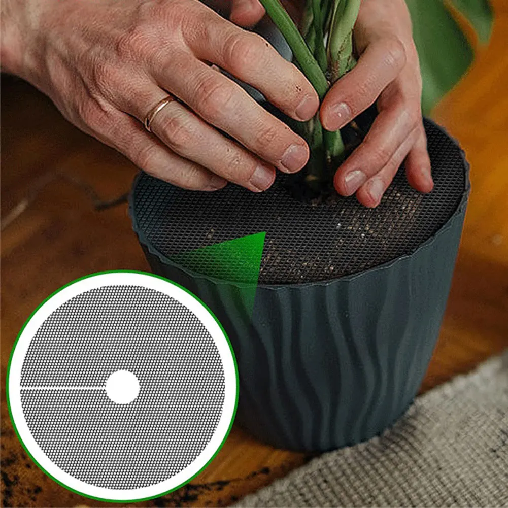 

Набор из 6 штук: Сетка для защиты растений в горшках, нарезаемая, для защиты почвы и цветов, для сада и улицы