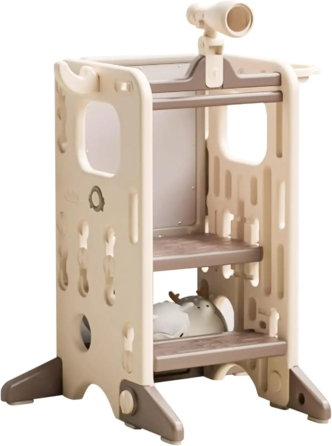 

® Табурет-ступенька с регулируемой высотой — детский кухонный табурет-ступенька, стоячая башня для малышей с сертификацией ПК, подхват для ванной комнаты,