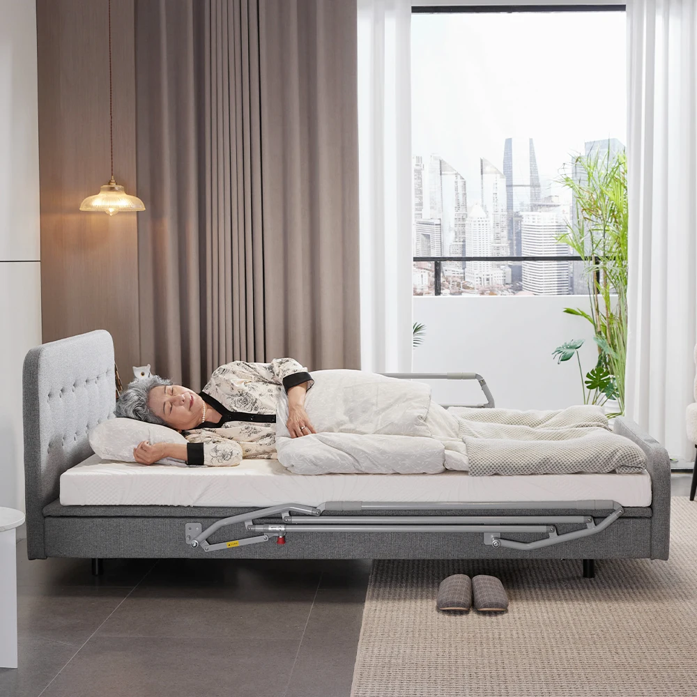 Modern Bedroom Set Luxury Home Care Bed For Elderly Electrical Nursing Bed Iron Medical Hospital Bed For Patient