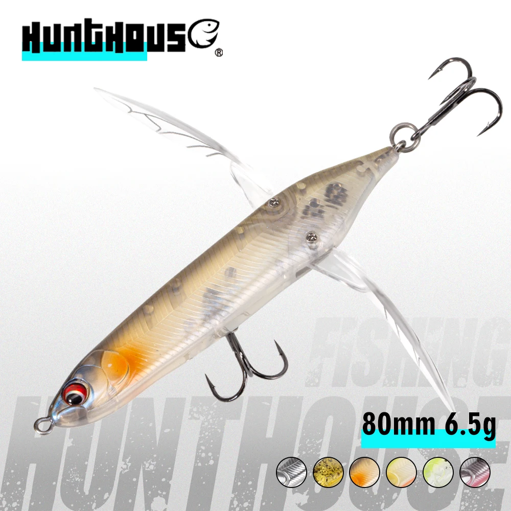 

Hunthouse Floating Topwater Dragonfly Crawler Pencil Fishing Lure Hard Bait 80mm 6.5g Freshwater For Trout Pike Fish Tackle