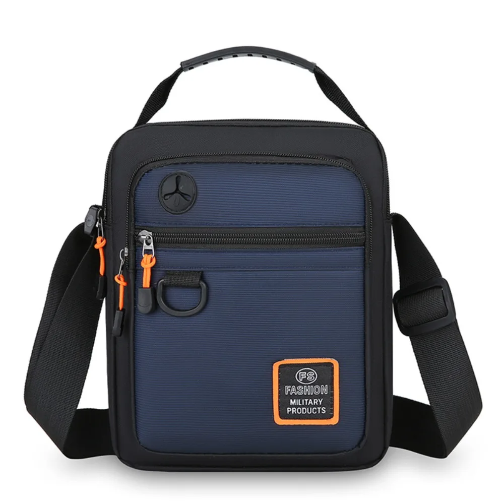 

Simple Oxford Men Shoulder Bag Large Capacity Waterproof Men's Business Bag Square Multi-pockets Nylon Crossbody Bag Sports