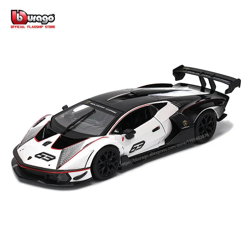 Bburago 1:24 Lamborghini Essenza SCV12  Weissach alloy racing car Alloy Luxury Vehicle Diecast Cars Model Toy Collection Gift