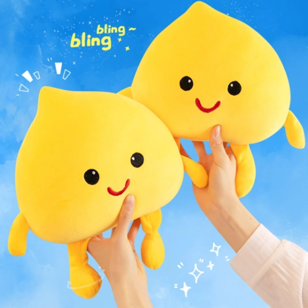 Smile Face Little Spark Man Plush Toys Yellow Little Flame Cartoon Stuffed Doll 30/40/60cm Stuffed Little Spark Plush Pillow