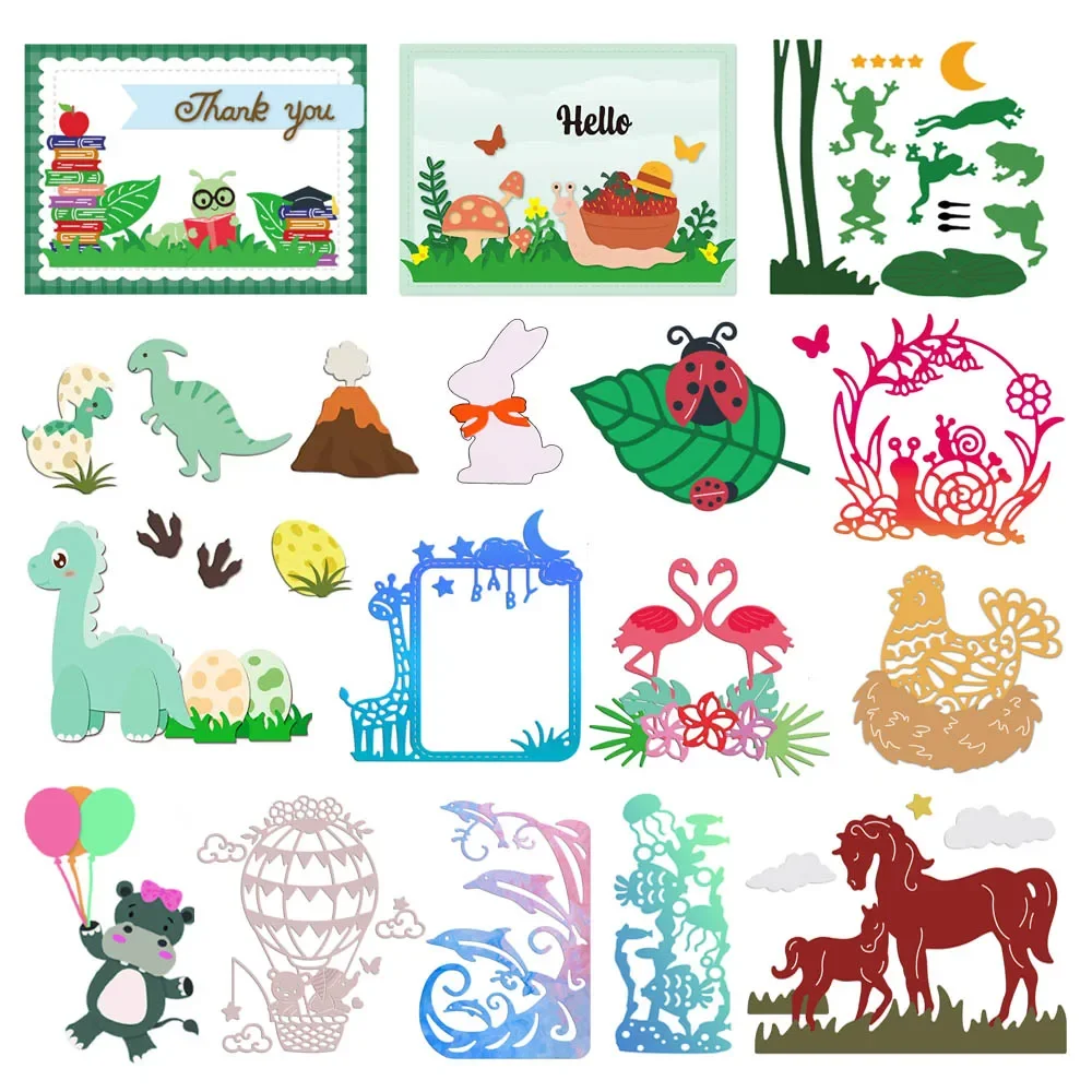 Books Back to School Die Cuts Sunflower Bug Leaves Exam Paper Cutting Dies for DIY Scrapbooking Festival Greeting Cards Diary