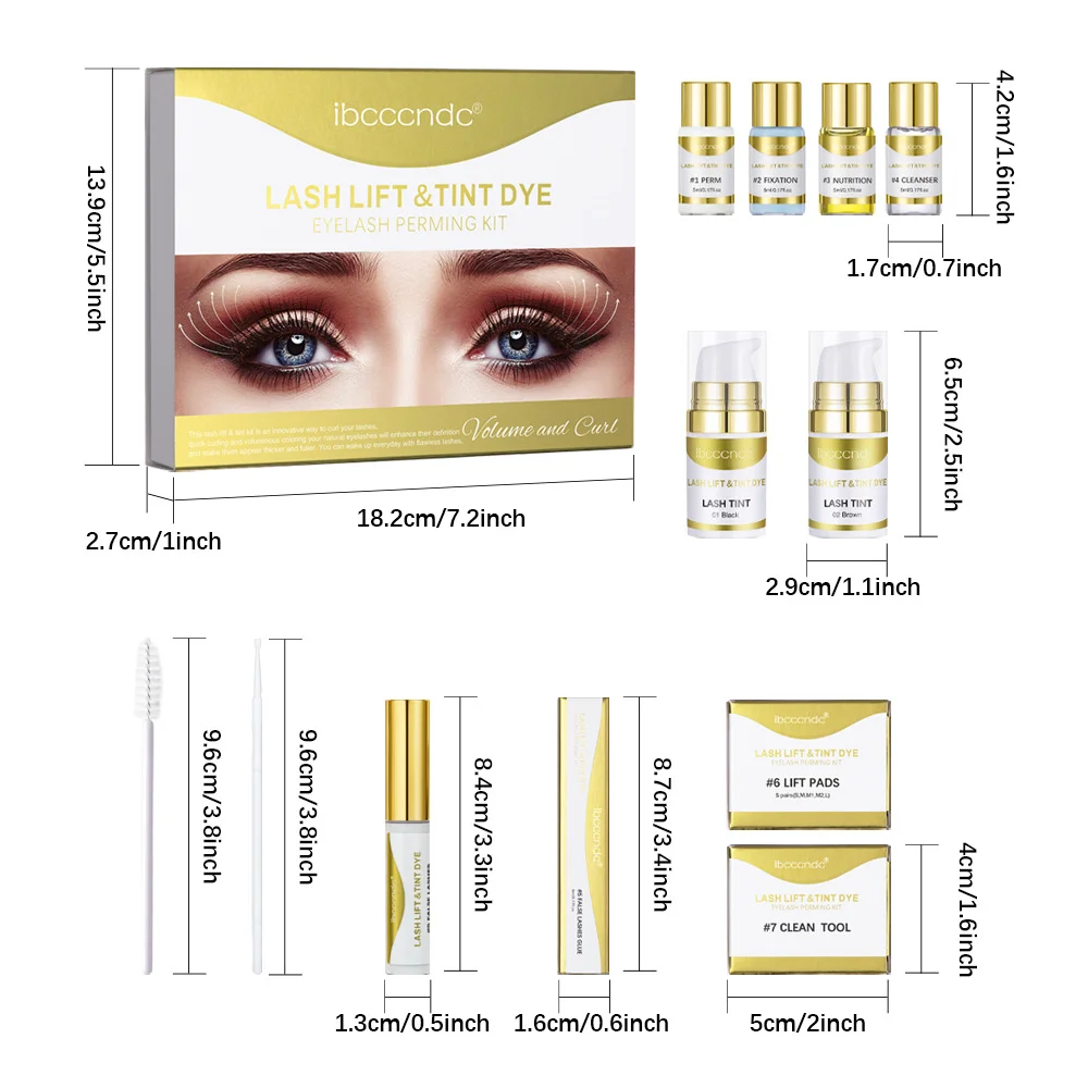 Zestaw do brwi Lash Brow Kit Beauty Wysokiej jakości półtrwały zestaw do podkręcania rzęs w domu Diy Lash Lift