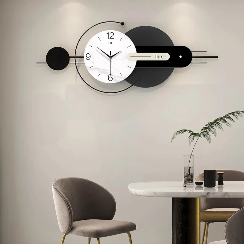 Minimalist Design Wall Clocks Aesthetic Silent Design Nordic Clock Wall Living Room Digital Reloj De Pared Ornaments Home Decor