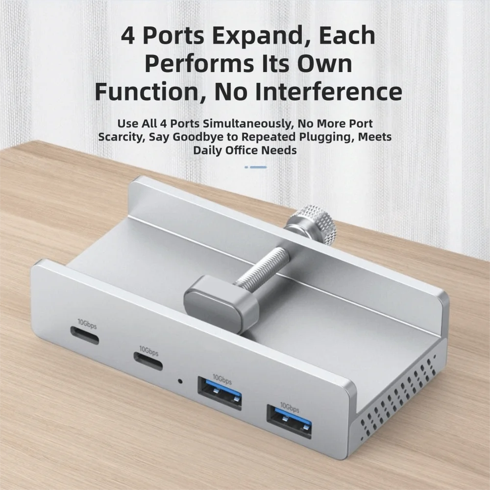 USB3.2/3.0/2.0 USB HUB Clamp 5Gbps Power Supply USB Splitter Adapter Universal External Expansion Dock Desktop PC