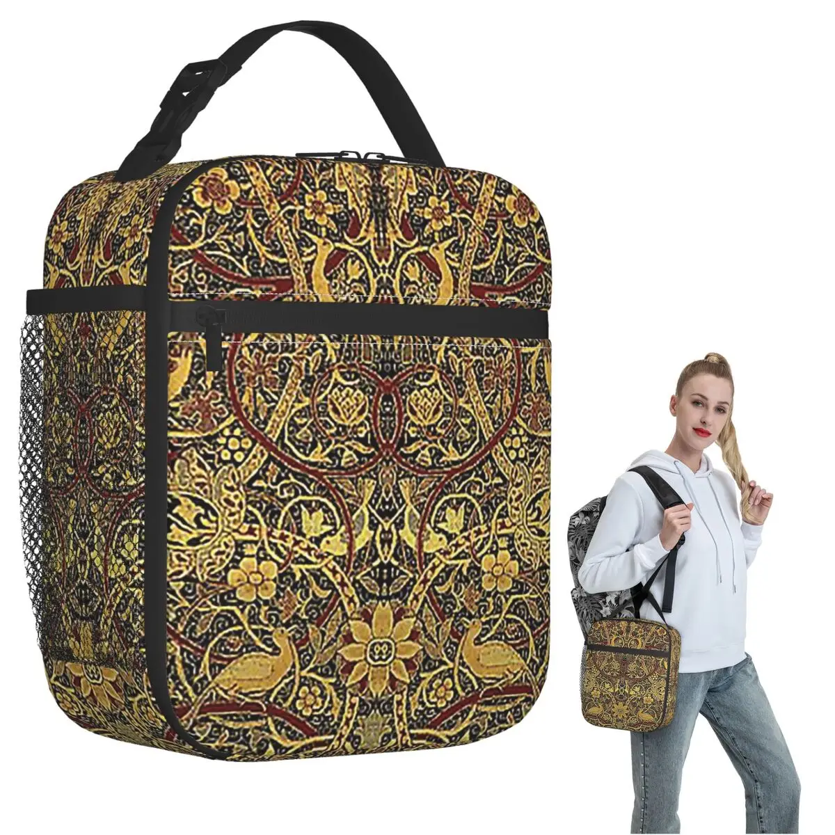 William Morris Bullerswood Insulated Lunch Bag for Women Children Portable Food Boxes Thermal Lunch Box Tote