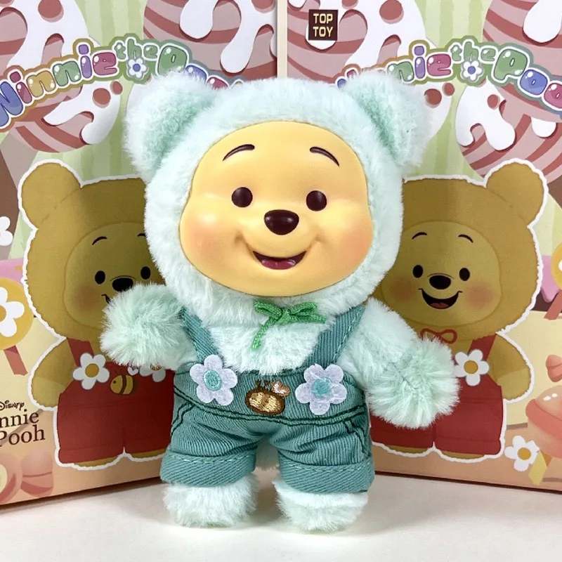 Miniso 위니 푸우 캔디 시리즈 블라인드 박스 귀여운 비닐 얼굴 펜던트 푸푸 베어 인형 패션 트렌드 장난감 Christma 선물