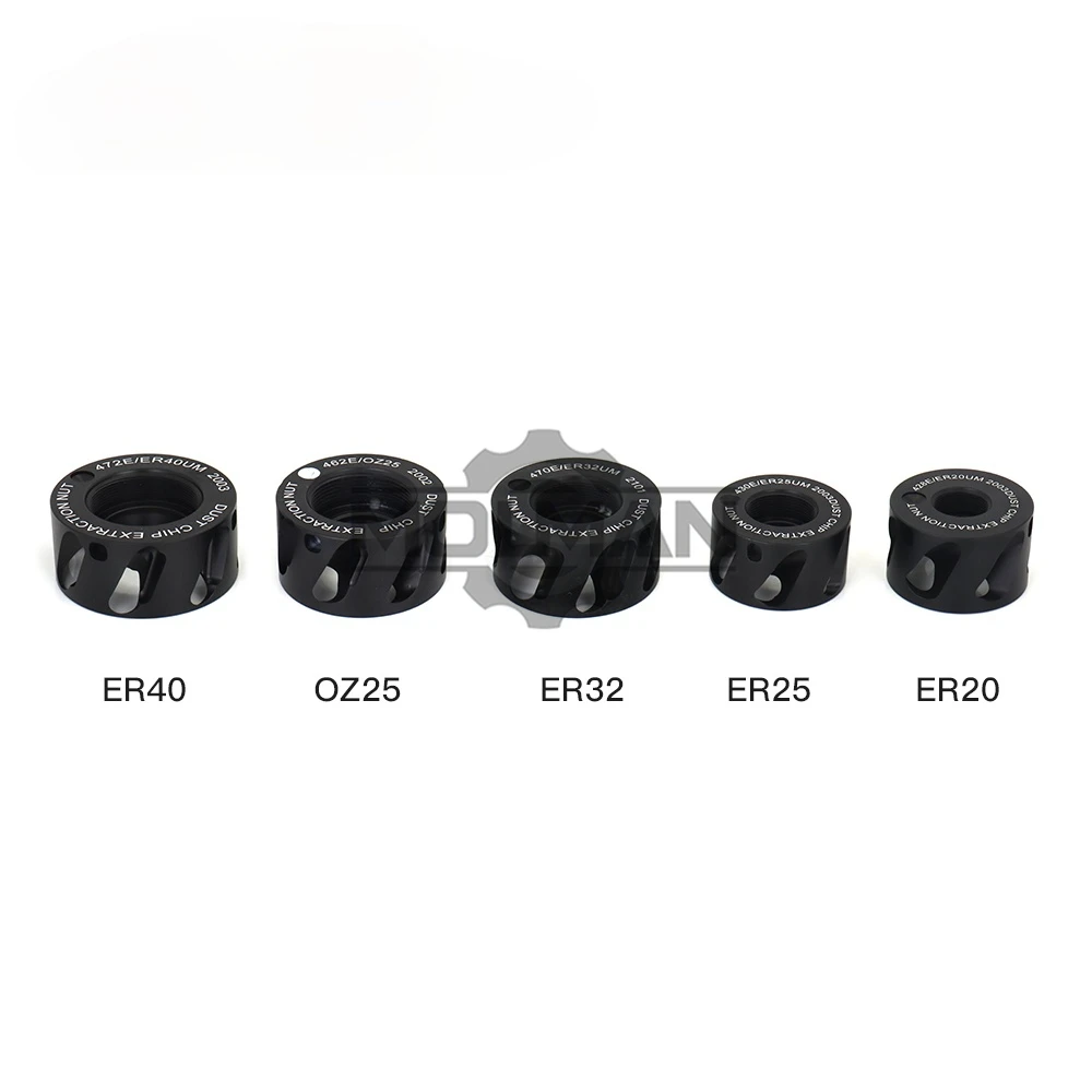 

ER20 ER25 ER32 ER40 Kinetic Dust Vacuum Nut Extractor Collet Dust Extraction Nuts for CNC Router