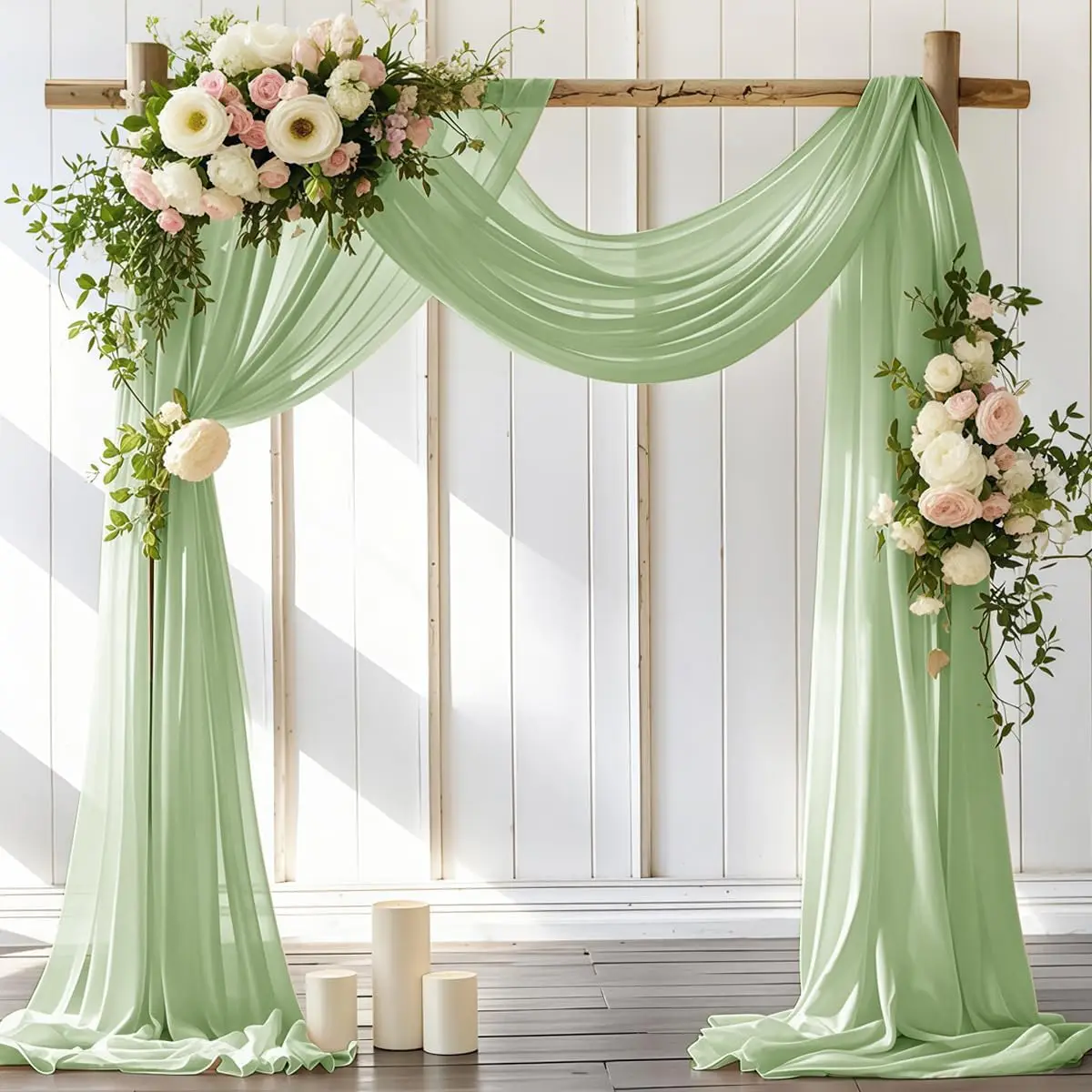 

Wedding Arch Drape Chiffon Fabric Draping Curtain Drapery Wedding Stage Backdrop Draping Ceremony Reception Hanging Decoration