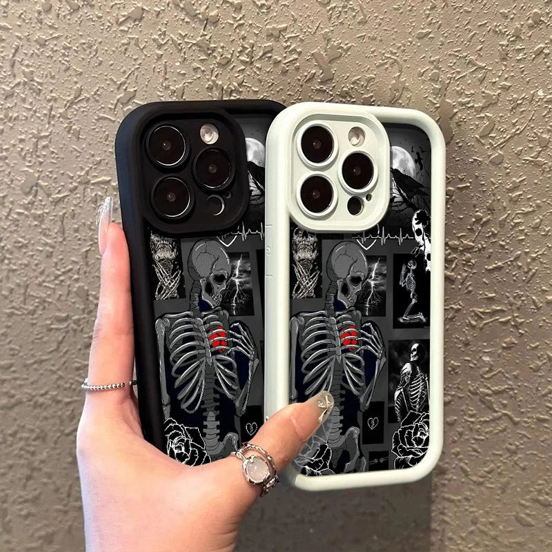 Creative Skull Print Phone Case For Honor X9C X9A X8C X8B X8A X8 X7A X6B Magic 6 5 400 Lite 300 200 Shockproof Soft Bumper Cover