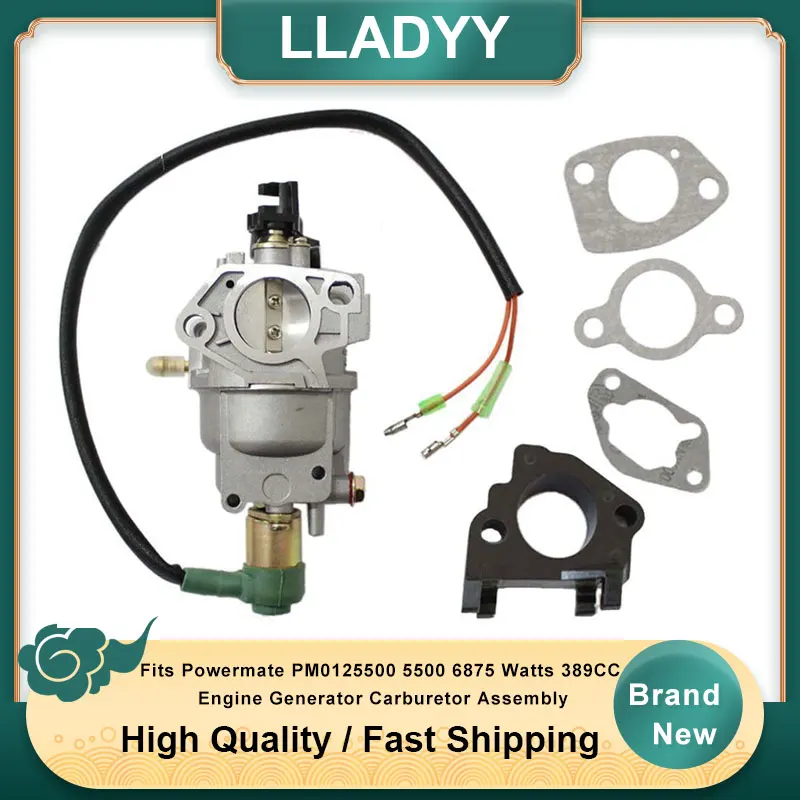 

Fits Powermate PM0125500 5500 6875 Watts 389CC Engine Generator Carburetor Assembly