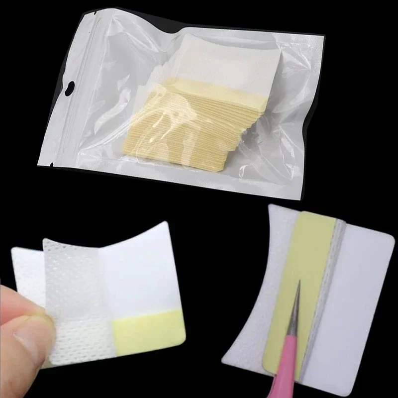 40 stks/pak Wimpers Remover Segregate Wattenschijfjes Verwijderen Valse Wimpers Enten Non-woven Eye Pads Wegwerp Reinigingsdoekje