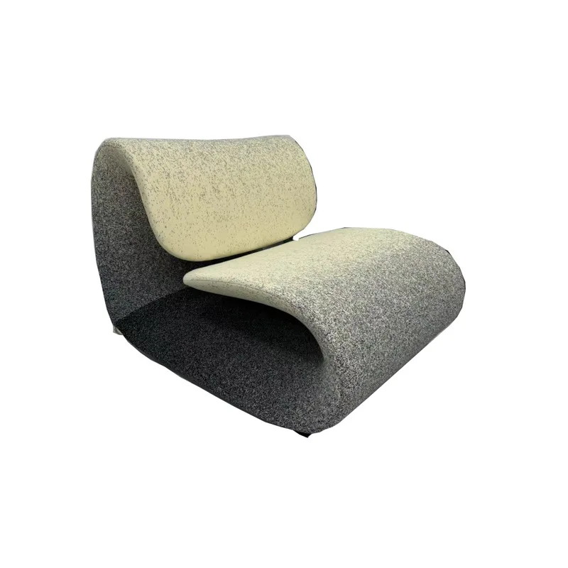 Special-shaped sofa designer high-end single chair special-shaped villa curved terraced sofa