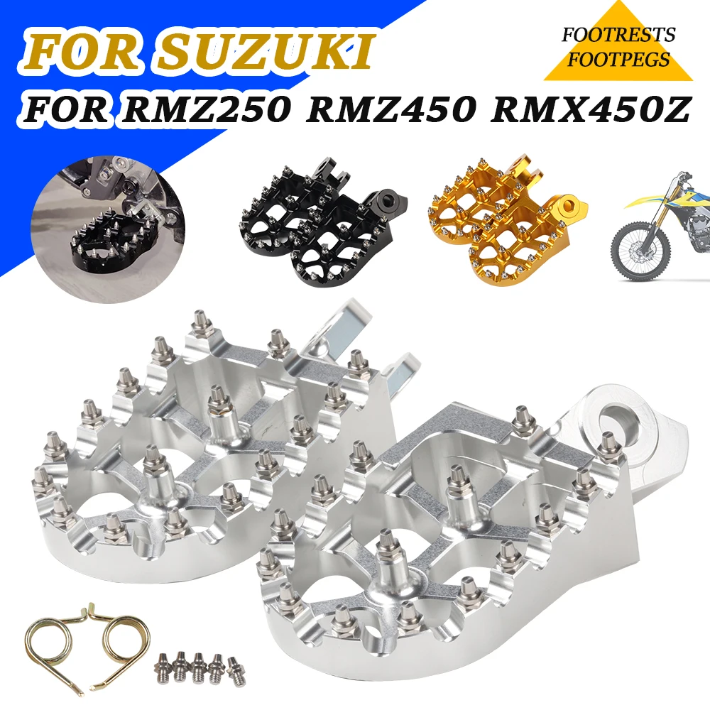 

For SUZUKI RM-Z250 RM-Z450 RMX450Z RM-Z 250 RMZ 450 RMX 450Z RMX 450 Z RMX450 Z Motorcycle Footpegs Footrest Foot Pegs Pedal