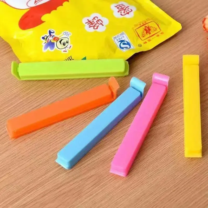 10PCS Colorful Food Clips Snack Bags Sealing Clamps Wear-resistant Sealer Fresh Bread Condiments Storing Clamp Kitchenware