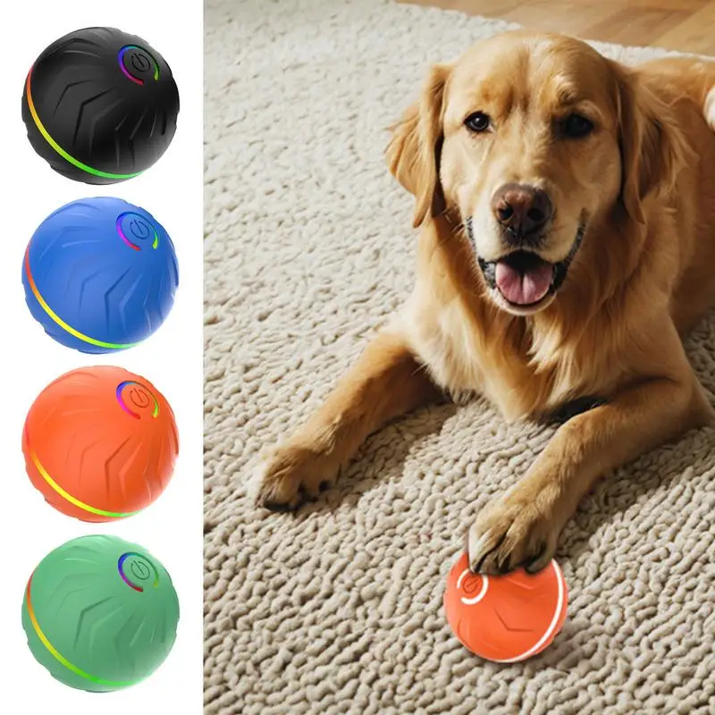 

Dog Balls Dog Rolling Effect Tennis Ball With Strap Tough Motion Activated Automatic Moving Dog Ball Toy Rechargeable Ball Throw