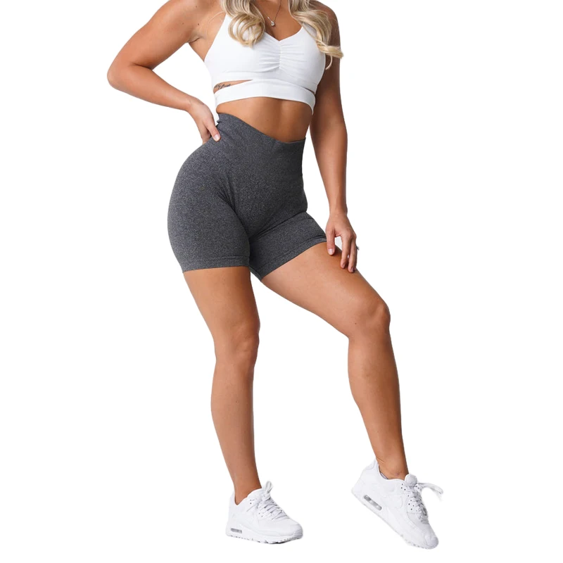 Nvgtn pantalones cortos de LICRA sin costuras para mujer, Shorts elásticos para Fitness, transpirables, levantamiento de cadera, ocio, deportes,