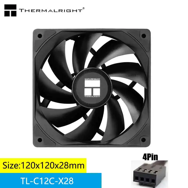 Thermalright TL-C12C-X28 Computer case cooling fan，120x120x28mm/28mm Thickness/S-FDB Bearing/High Performance CPU Cooling Fan