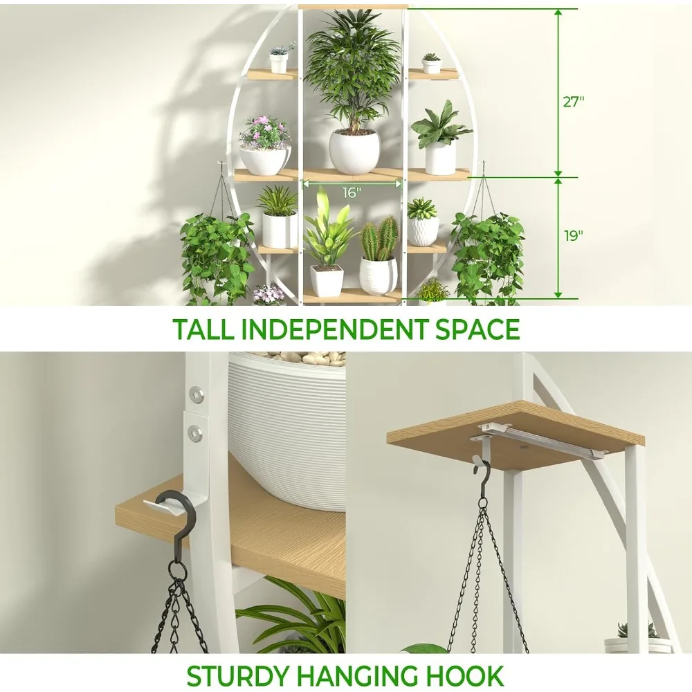 Plant Stand Indoor with 6 Grow Light, 65