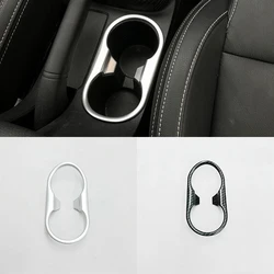 For MG ZS 2018 ABS Matte/Carbon Fibre Interior car Water Cup Holder Decoration Stickers frame Cover Trim Car Accessories 1Pcs