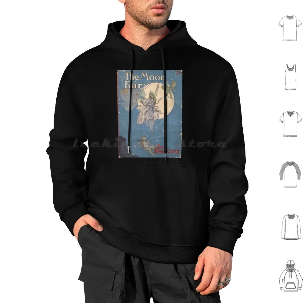 The Moon Fairy-Fantasy Fairycore Funda Sudadera con capucha de algodón de manga larga Retro Guitar Band Hole Estética 90s 80s Edgy Vintage Mazzy