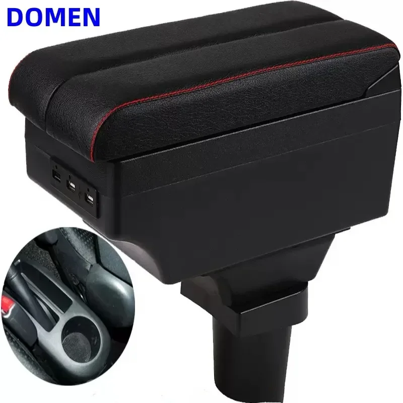 

NEW for Toyota Yaris Armrest box Interior Parts Car Central Content With Retractable Cup Hole Large Space Dual Layer USB DOMEN