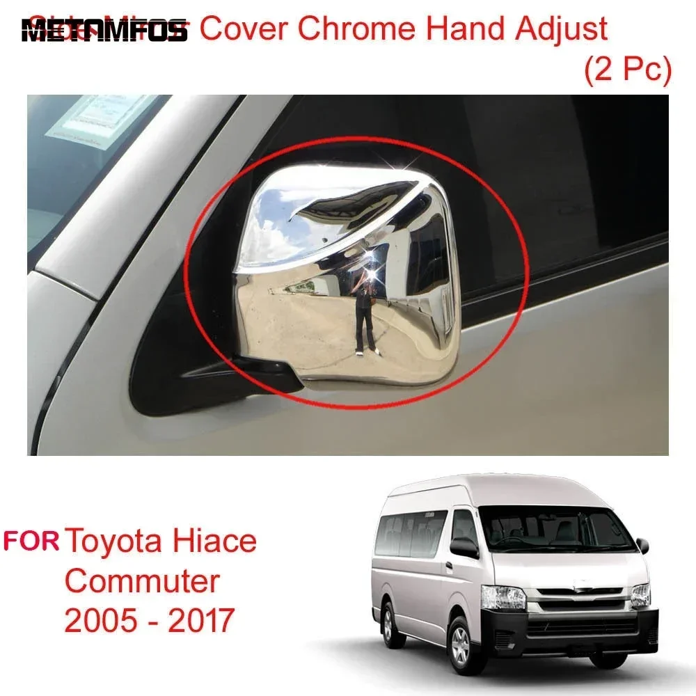 

For Toyota Hiace Commuter 2005-2014 2015 2016 2017 Chrome Rearview Side Door Mirror Cover Trim Protection Cap Car Accessories