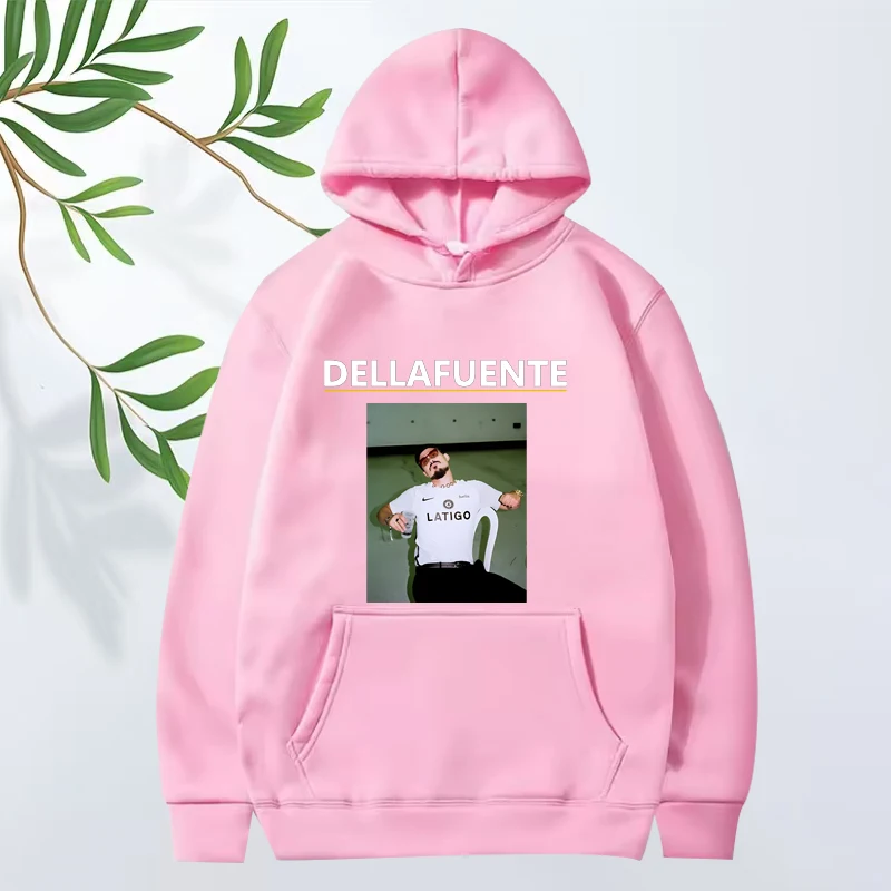 Dellafuente Classic classic graphic hoodie 2025 new men women vintage Long sleeve Sweatshirt with print oversized hoodie unisex