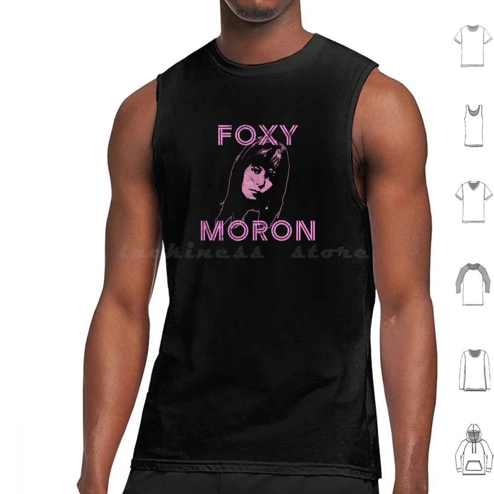 Kim Foxy Moron [ Pink Worn Look ] Tank Tops Vest Sleeveless Comedy Australia Australian Kath Kim Kath And Kim Kath Kim