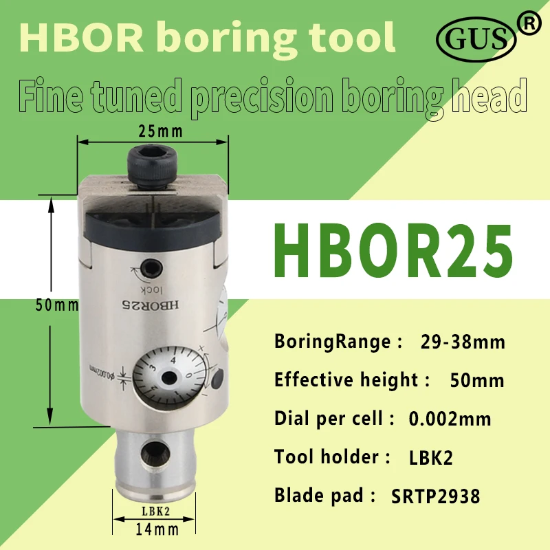 

High precision fine tuning boring cutter tool Holder HBOR25-HBOR63 boring head SRTP CNC Machine Lathe milling Five-axis machine