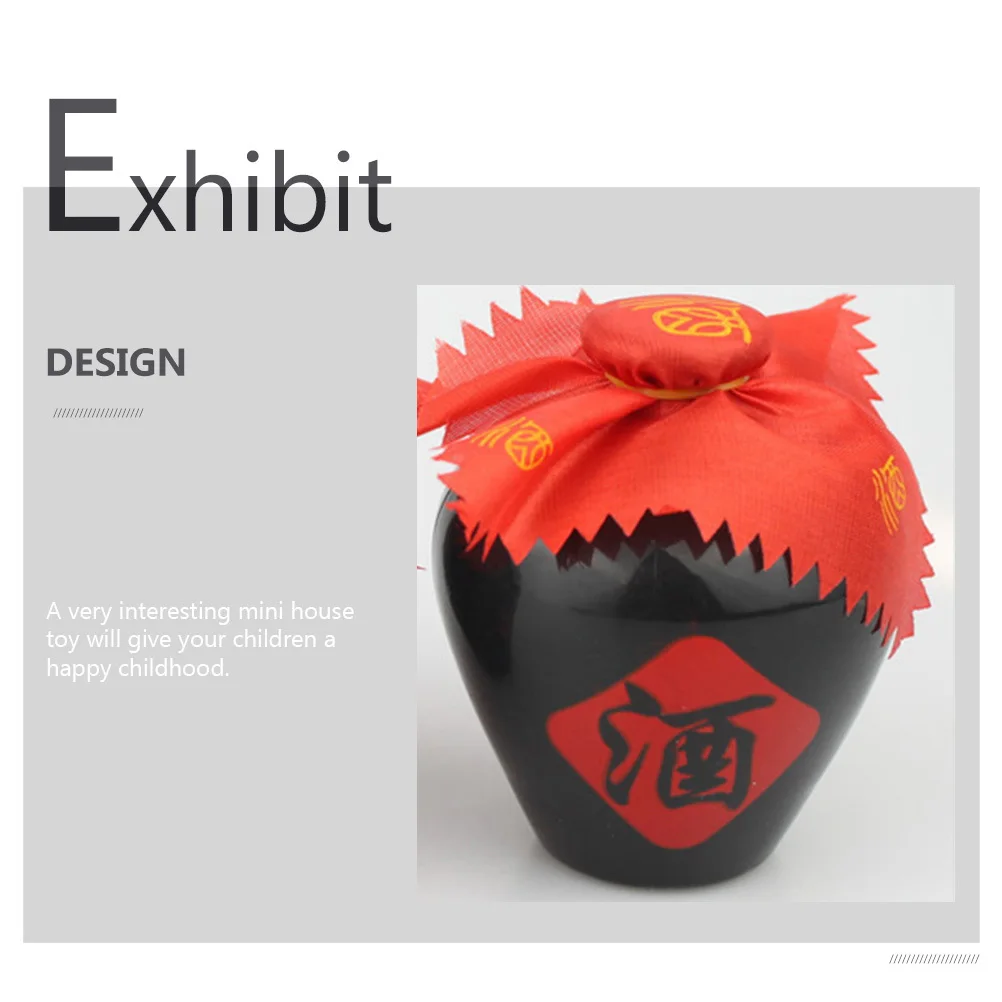 

8 шт. пластиковая мини-банка для вина, прочная опора для небольшого дома, изысканный мини-орнамент, микропейзажный декор, модель банки для вина