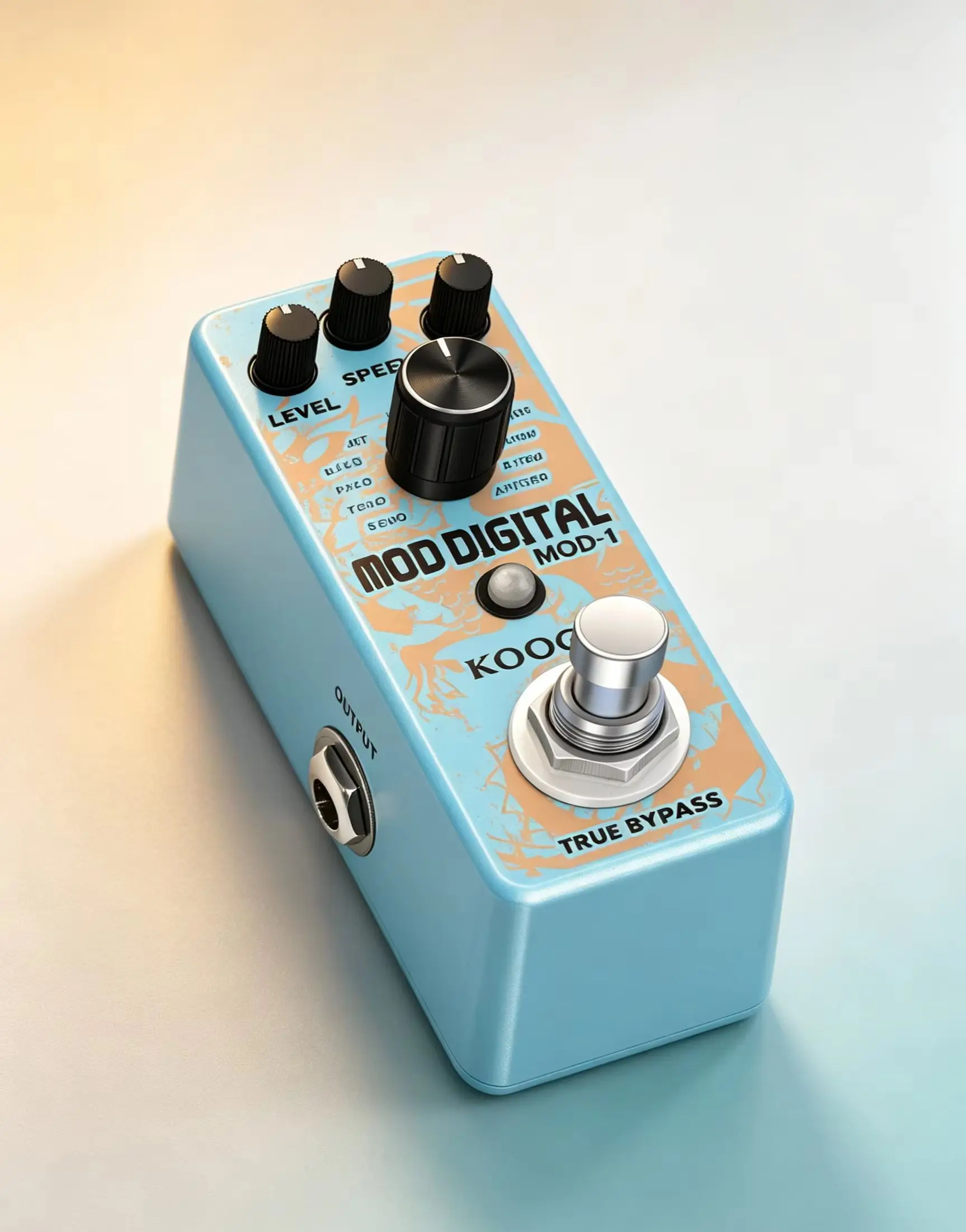 Rowin LEF-3808 Mod Station 11-in-1 Modulation Pedal, Chorus Flanger Vibe Phaser Tremolo Filter True Bypass Compact Metal Pedal