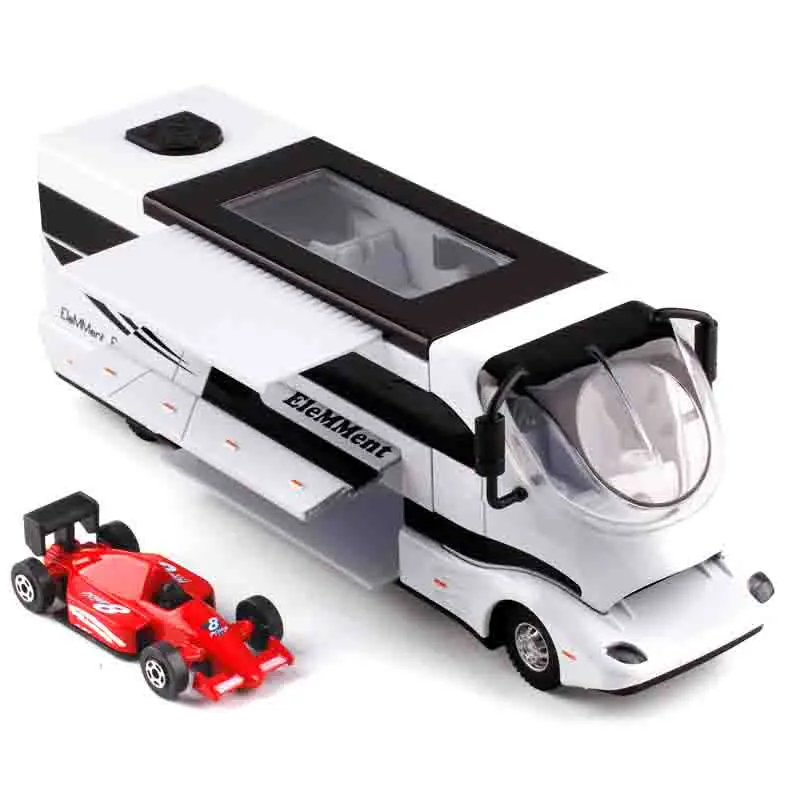 Wohnmobil-Freizeitfahrzeug-Modellspielzeug aus Metall, Camper-Van, Reisemobil, Touring-Auto, Luxus-Modell mit Ton und Licht, Geschenk für Kinder – Detail 4