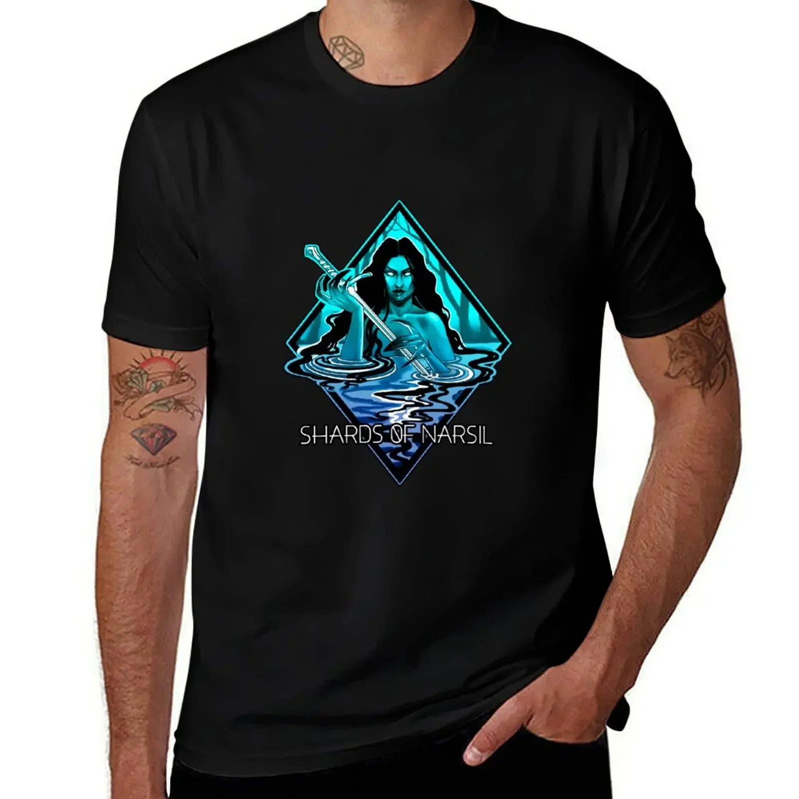 

Shards of Narsil Lady of the Lake - Blue T-Shirt anime stuff funny costumes t shirts for men pack