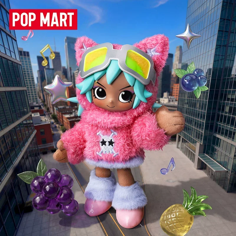 

POP MART Genuine Peach Riot Fruit Punch Series Plush Doll Pendant Cute Decor Ornament Collection Model Mystery Gift For Adult